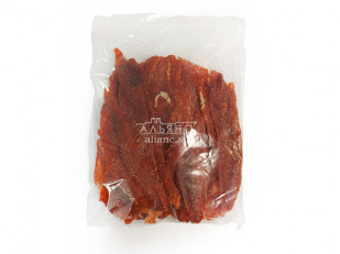 Кальмар стружка со вкусом краба (розовая): Спинка янтарная с перцем