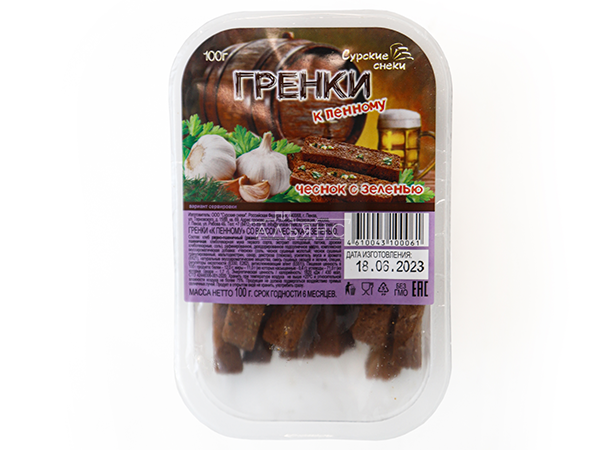 Сурские гренки Чеснок с зеленью (100 гр) в Ленинск-Кузнецком