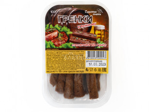 Колбаски ФОМА ЛУКИЧ (с сыром) (по 0,5кг): Сурские гренки Телятина на гриле (100 гр)