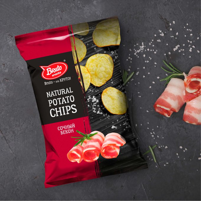 Картофель «Бруто» со вкусом бекона 130 гр. в Ленинск-Кузнецком