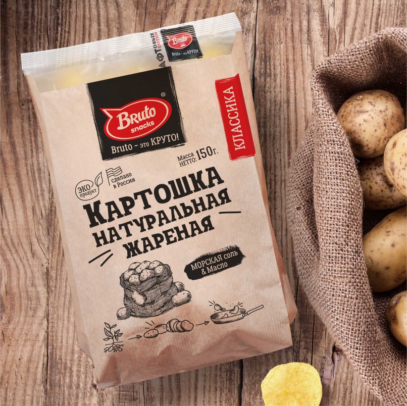 Картофель «Бруто» с солью 130 гр. в Ленинск-Кузнецком